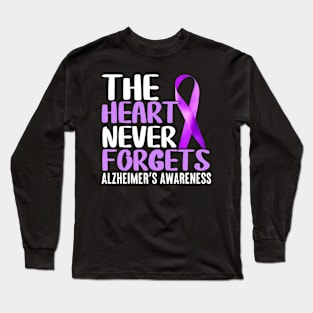 The Heart Never Forgets Alzheimer´s Awareness Long Sleeve T-Shirt